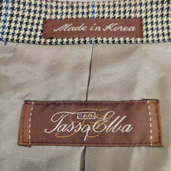 Tasso Elba Men's Blazer 44R 100% Pure New Wool Vitale Barberis Canonico Italy - Picture 4 of 12